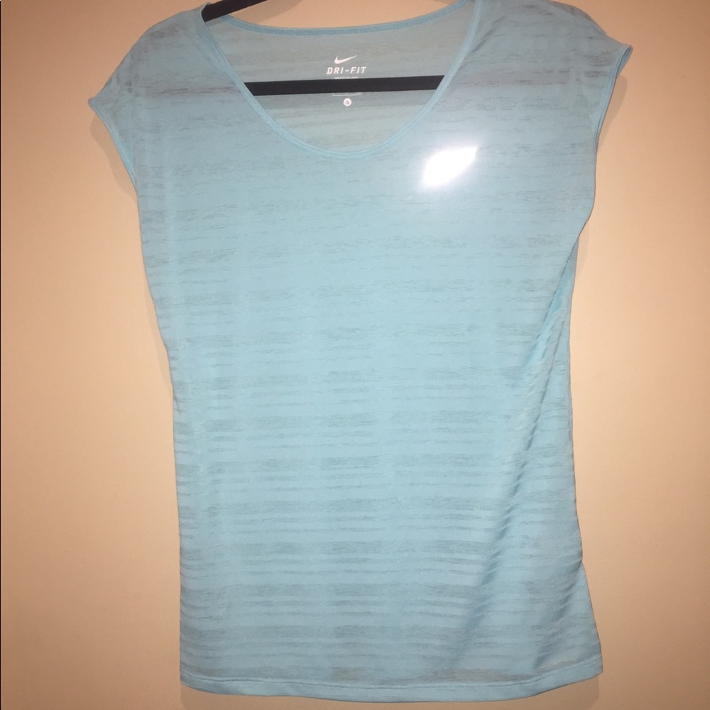 Nike dry-fit blue short sleeve shirt